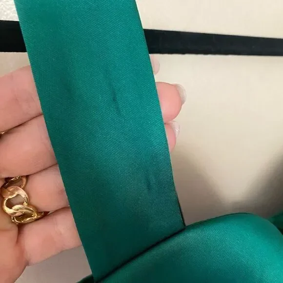 Sau Lee x Revolve Pamela Dress emerald green satin maxi gown bustier sheath Sz 0 Sau Lee x Revolve Pamela Dress emerald green satin maxi gown bustier sheath Sz 0